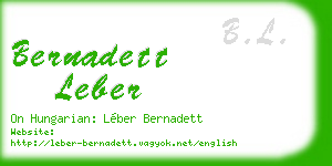bernadett leber business card