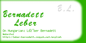 bernadett leber business card